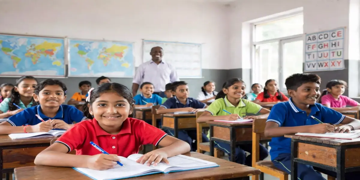 Students learning in classroom