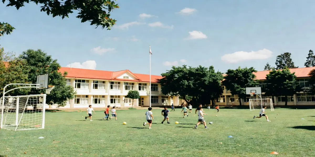 School playground and campus